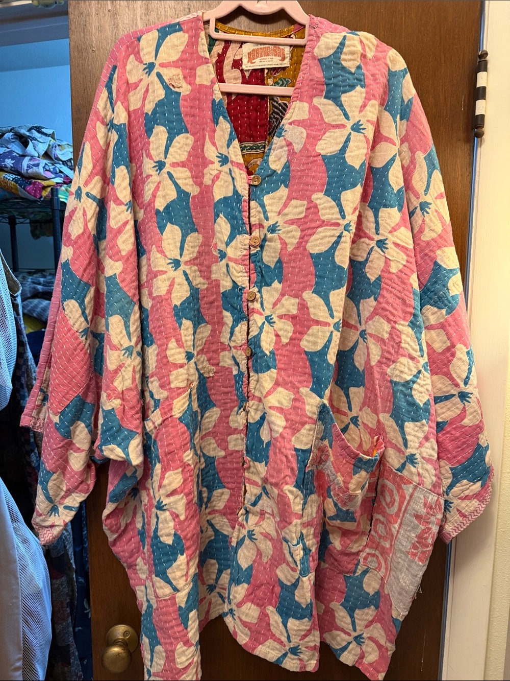 Kantha Bae Gaia button down Kimono